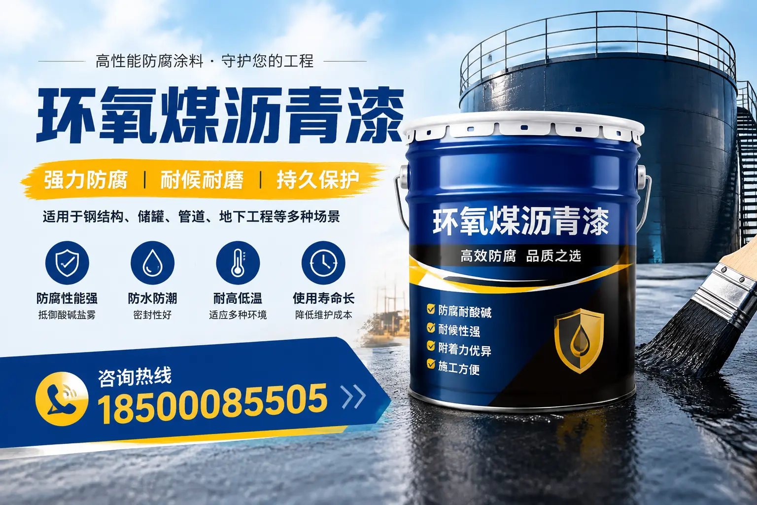 环氧煤沥青漆在工业中的应用，六盘水企业的选择